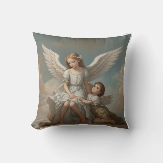 Religious Child Angels Pillow (Front)