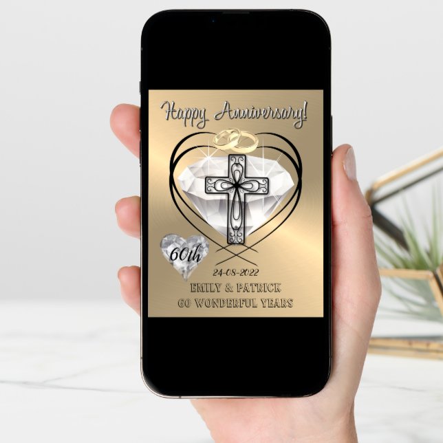Religious Christian 60th Wedding Anniversary Card