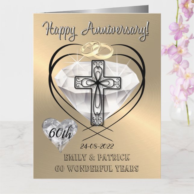 Religious Christian 60th Wedding Anniversary Card | Zazzle religious-christian-60th-wedding-anniversary-card-zazzle