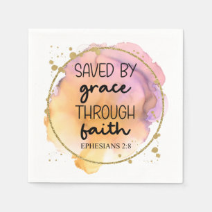 Religious Christian Bible Quote modern colorful  N Napkins