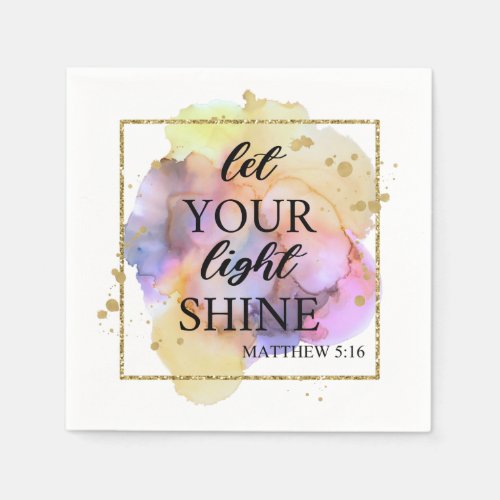 Religious Christian Bible Quote modern colorful  Napkins