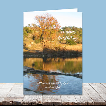 Religious Christian Birthday Greeting Card - River by KathyHenis at Zazzle