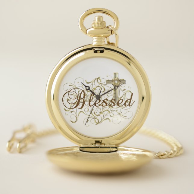 Religious, Christian, Blessed Pocket Watch Gift (Inside)