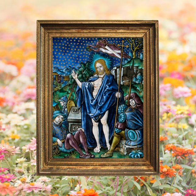 Religious Christian Catholic Easter Resurrection Poster (Religious Christian Catholic Easter Resurrectionof Jesus Christ is Risen Pierre Reymond Poster)