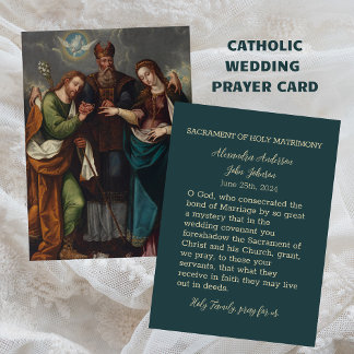 Religious Christian Catholic Wedding Prayer Holy Note Card