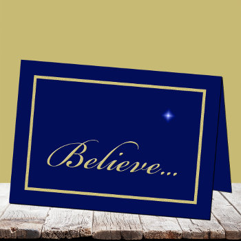Religious Christian Christmas Card -- Believe by KathyHenis at Zazzle