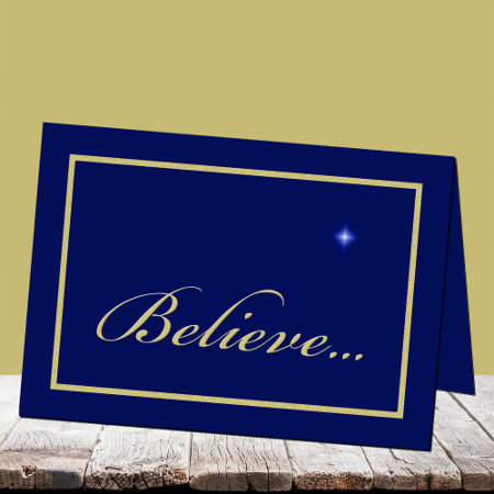 Religious Christian Christmas Card -- Believe