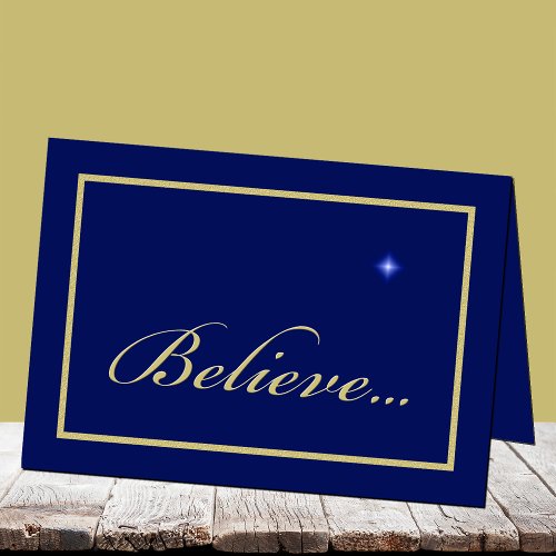 Religious Christian Christmas Card __ Believe