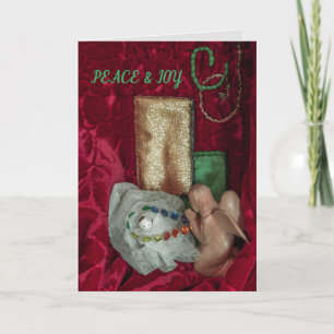 Religious Christian Christmas Card Jesus & angel