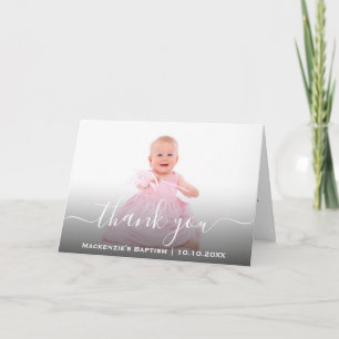 Religious Christian Communion Christening Baptism Letterpress Thank You Card