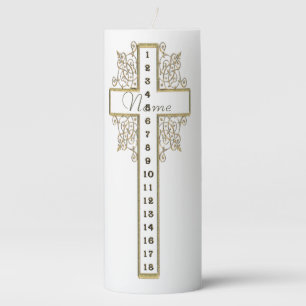 Religious Christian Cross Countdown Candle