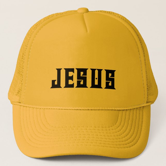 Religious Christian Faith Jesus Name  Trucker Hat (Front)