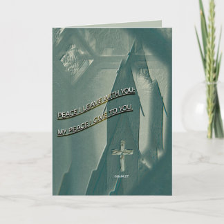 Religious Christian faith Peace I Leave with You  Card
