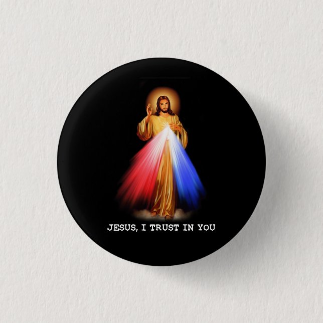 Religious Christian Jesus I Trust In You Religion  Button (Front)