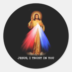 Religious Christian Jesus I Trust In You Religion Classic Round Sticker