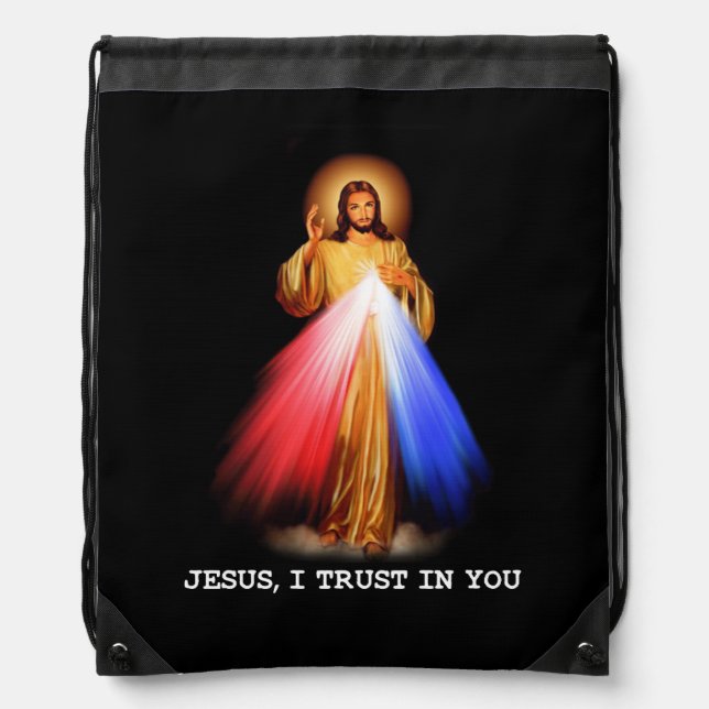 Religious Christian Jesus I Trust In You Religion  Drawstring Bag (Front)