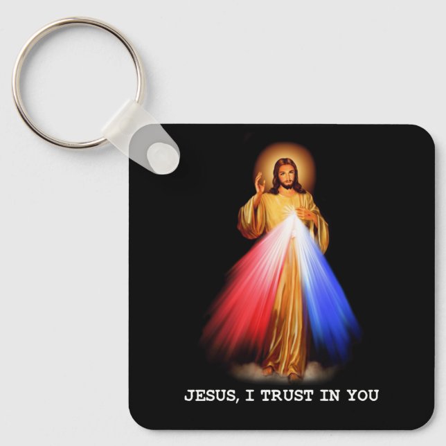 Religious Christian Jesus I Trust In You Religion  Keychain (Front)
