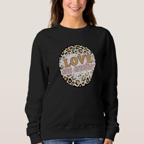 Religious Christian Love Leopard Print Lord Jesus Sweatshirt