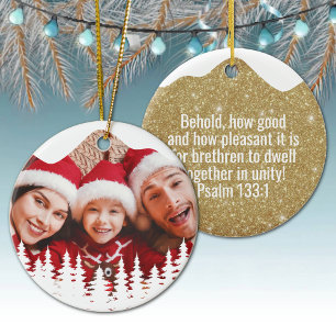 Religious Christian Scripture Divine Passage ⛪️ 🎄 Ceramic Ornament