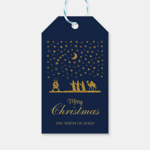 Religious Christmas, Birth of Jesus, Three King's Gift Tags