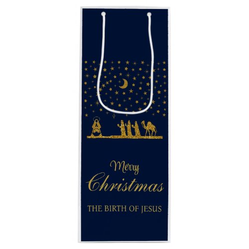 Religious Christmas Birth of Jesus Three Kings Wine Gift Bag