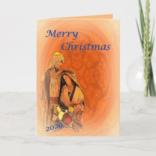 Religious Christmas Card 2020 with inside message