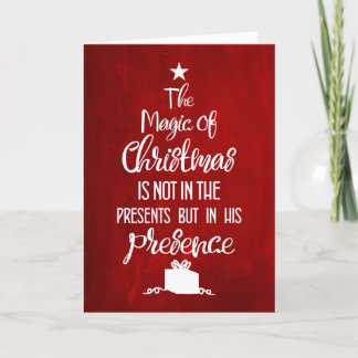 Religious Christmas Card - Christmas Tree Shape