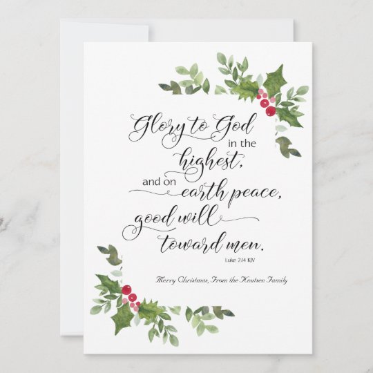 Religious Christmas Card KJV Bible Verse  Zazzle.com