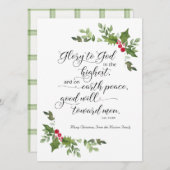 Religious Christmas Card KJV Bible Verse (Front/Back)