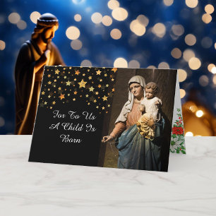 Religious Christmas Card Personalize Signature