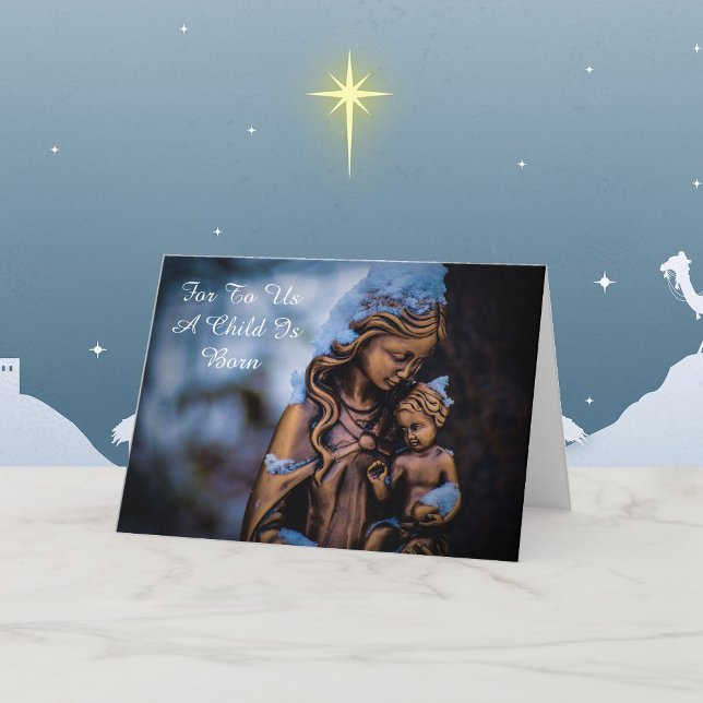 Religious Christmas Card Personalize Text Greeting (Creator Uploaded)