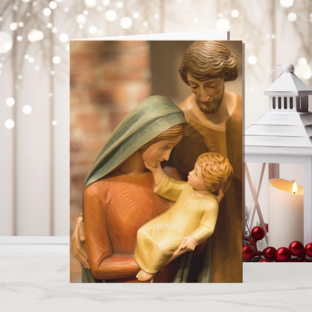 Religious Christmas Card Personalize Text Nativity (Creator Uploaded)