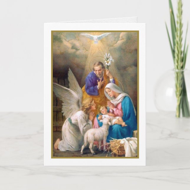 Religious Christmas Cards | A Holy Scene (Front)