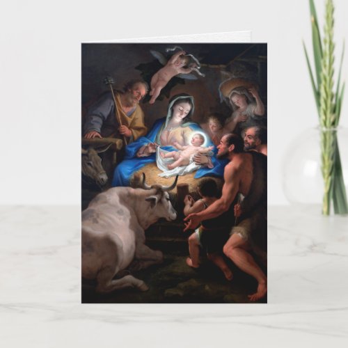 Religious Christmas Cards  Adoration Shepherds 4