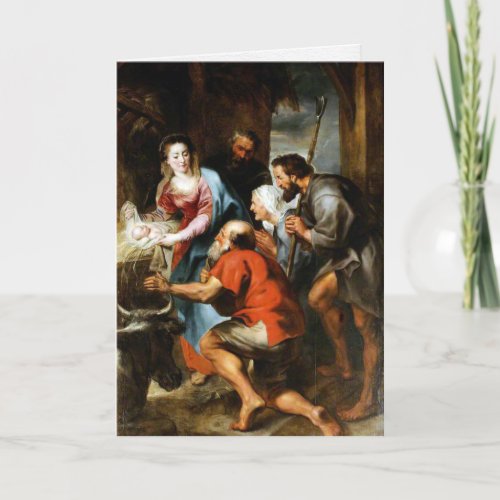 Religious Christmas Cards  Adoration Shepherds 5