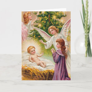 religious Christmas Cards   Baby Jesus & Angels