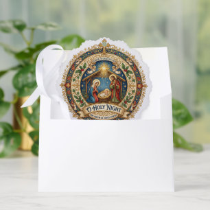 Religious Christmas Christian Holy Family Ornament Card