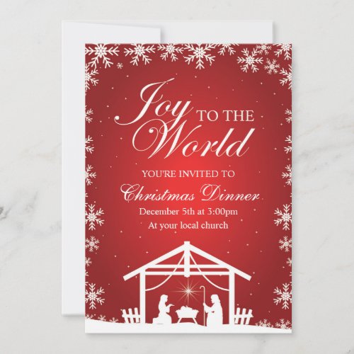 Religious Christmas Invitation Nativity Invite