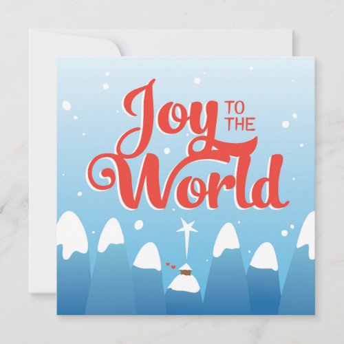 Religious Christmas Joy to the world Holiday Card