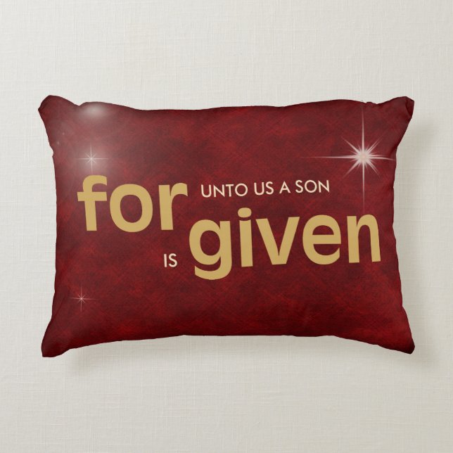 Religious Christmas Love  Accent Pillow (Front)