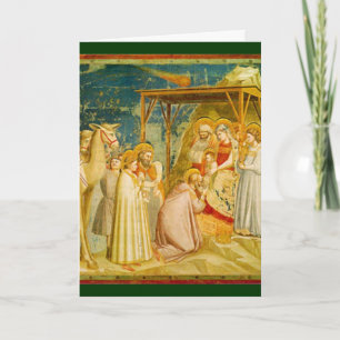 Religious Christmas Manger Scene Holiday Card