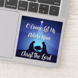 Religious Christmas Nativity Baby Jesus Laptop Sticker