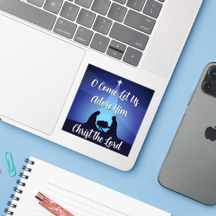 Religious Christmas Nativity Baby Jesus Laptop Sticker