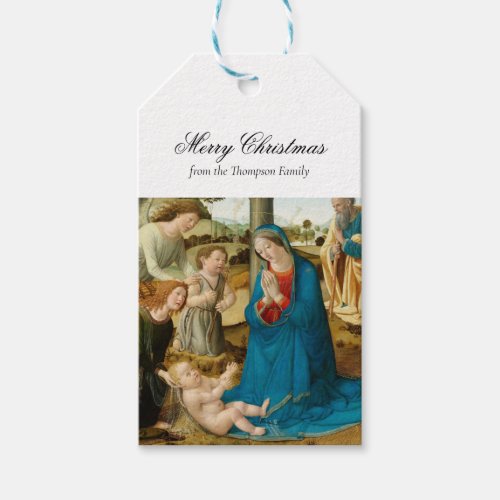 Religious Christmas Nativity Christian Blessing  Gift Tags