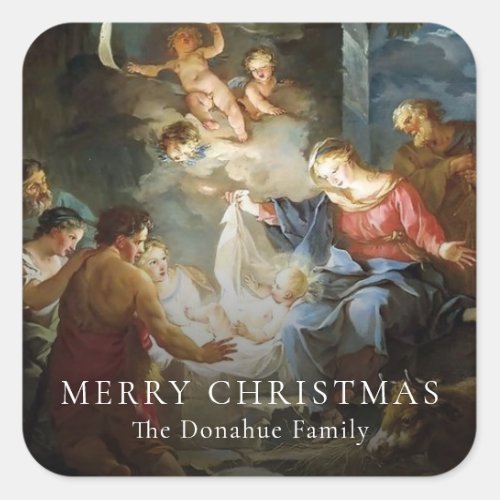 Religious Christmas Nativity Holy Family Gift Tag