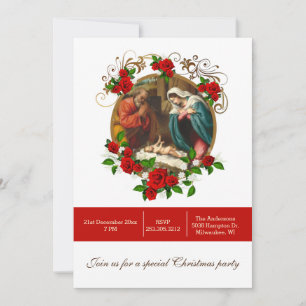 Religious Christmas Nativity Jesus Party Invitation