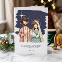 Religious Christmas Nativity Scene and Scripture