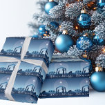 Religious Christmas Nativity Scene Blue Wrapping Paper<br><div class="desc">This beautiful blue wrapping paper of the nativity scene is a gorgeous religious Christmas pattern for a devout family. Unto us a child is born. Send holiday blessings with this gift wrap for a Christian church.</div>