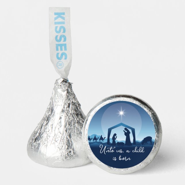 Religious Christmas Nativity Scene Church Party Hershey®'s Kisses® (Front)