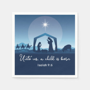 Religious Christmas Nativity Scene Church Party Napkins
